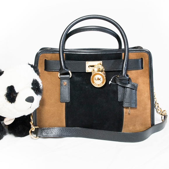 Michael Kors Handbags - Michael Kors suede color block Hamilton satchel